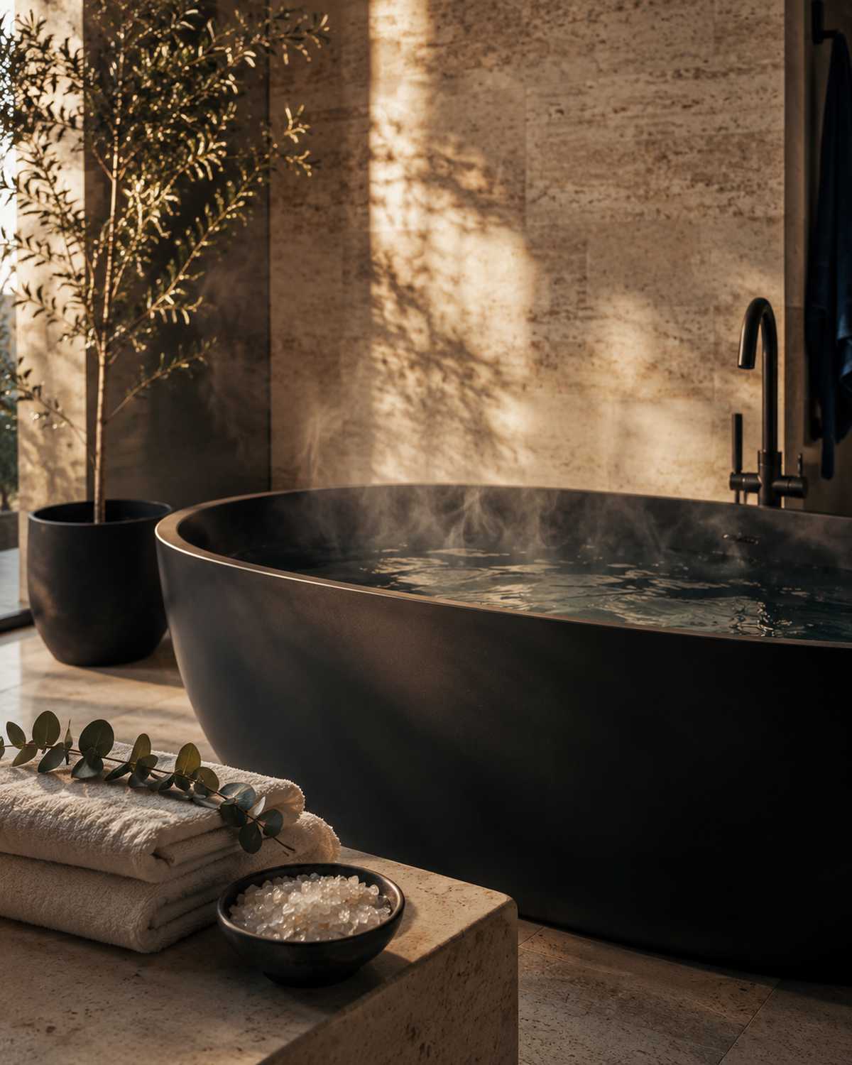 Mineral bath in a premium recovery spa