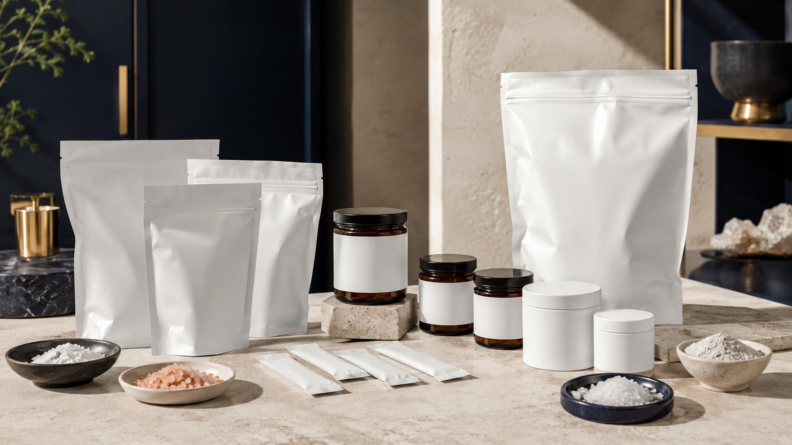 Selection of white-label mineral wellness package formats