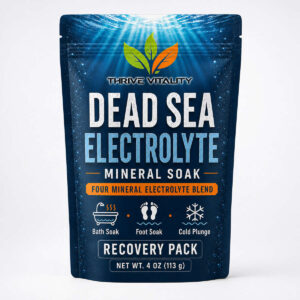 Thrive Vitality Dead Sea Electrolyte Mineral Soak Recovery Pack, 4 oz pouch.