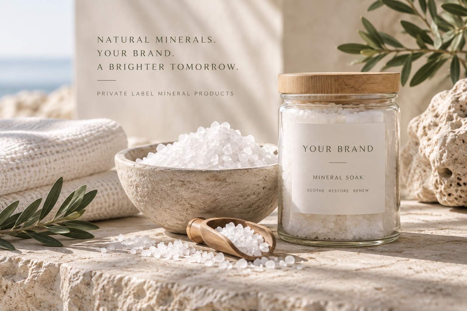 Private-label mineral product packaging formats